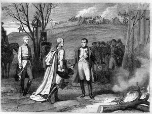 Meeting of two emperors after Battle of Austerlitz, 4 December 1805 (Napoleon Bonaparte)