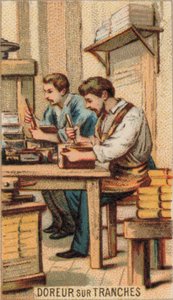 Men Gilding Books with Gold
