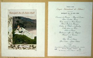 Menu for a banquet of the 