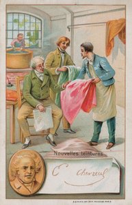 Michel Eugene Chevreul, French Chemist (1786-1889), Inspecting Some New Dyes by French School