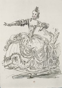 Miss Puvigne as The Living Statue, in Pigmalion, a Libretto by Lamotte, Composed by Jean-Philippe Rameau, 1748 by French School