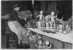 Montreuil Doll Factory in 1888 by French School