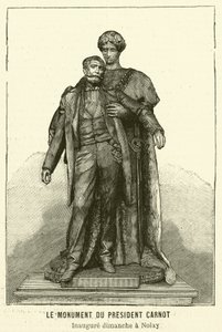 Monument to Assassinated French President Sadi Carnot (engraving) by French School