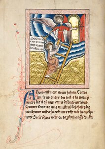Commentary on the Apocalypse of St John, late 13th century (Ms65 f12v) by French School