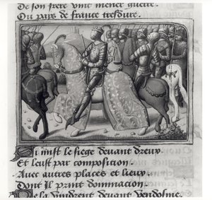 Charles VII and Joan of Arc at the Siege of Dreux, from Les Vigiles de Charles VII by Martial d