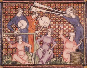 Musicians, from Ovide Moralise written by Chretien Legouais