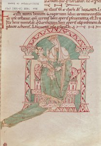 Virgin and Child with St. Gregory the Great from Sermons et Vies de Saints