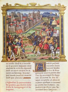 War between Charles the Bold, Duke of Burgundy and Liege, from the Memoirs of Philippe of Commines by French School