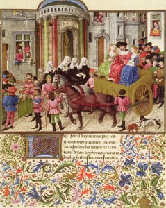 Theseus makes a triumphal entry into Athens, from La Teseida, by Giovanni Boccaccio by French School
