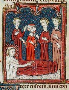 A Man in his Sickbed, from Decrets de Gratien (Ms 372 fol.165v) by French School