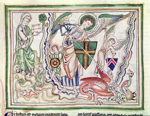 St. Michael killing the dragon, from an Apocalypse