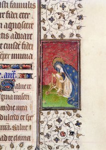 Virgin and Child, detail from a French Book of Hours, c.1445-50 by French School