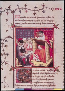 A Professor at the University of Paris, from the Grandes Chroniques de France, c.1400