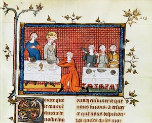 St. Louis Feeding the Poor, from Life and Miracles of St. Louis