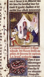 Prostitutes with Clients, from Des Claires et Nobles Femmes, by Giovanni Boccaccio (1313-75) c.1403 by French School