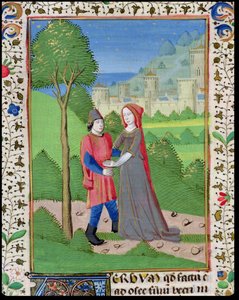 Hosea and the Prostitute, from the Bible of Jean XXII