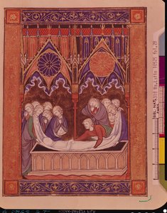 The Burial of Jacob in Canaan, from the Psalter of St. Louis, c.1258-70 by French School