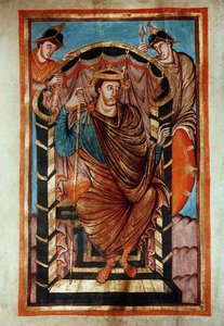 Lothair I Enthroned, from the Evangiles de Lothaire