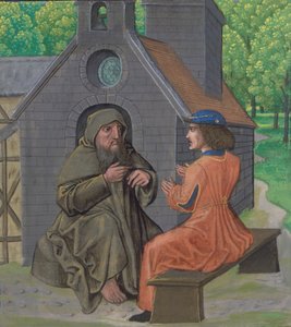 The Hermit instructing the knight, from 