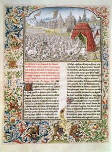 Battle of Nicopolis in 1396, Facsimile of the Breslau Manuscript, from Froissart