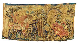 Mythological tapestry fragment, Strasbourg, c.1470-80 by French School