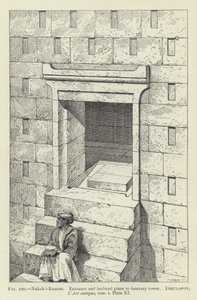 Naksh-i-Rustem, Entrance and Inclined Plane to Funerary Tower by French School