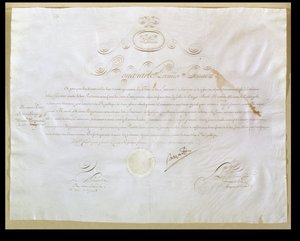 Napoleon Bonapartes authorization for the purchase of Louisiana by the United States, 30th April 1803