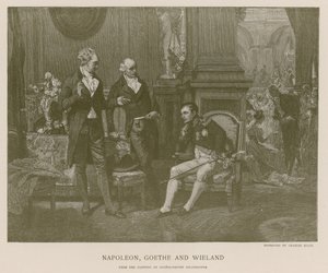 Napoleon, Goethe and Wieland by French School