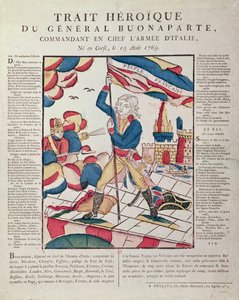 Napoleon I on the Bridge at Arcola, 17th November 1796 by French School