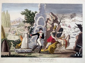 Napoleon I Between War and Peace, circa 1815 - Napoleon between war and peace - The olive of peace in vain was offered to him, he follows the ambition that led him to his loss - in “Napoleon 1er”, a dummy collection of cartoons