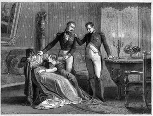 Napoleon announces to Josephine the scheduled day for signing the divorce papers