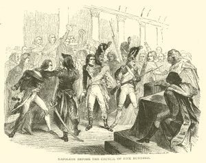 Napoleon before the council of five hundred by French School