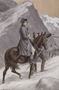 Napoleon Crossing the Alps by French School