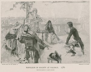 Napoleon in Society at Valence by French School