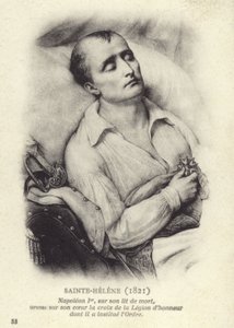Napoleon on His Deathbed by French School