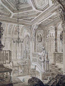 Neo-Renaissance style study by French School