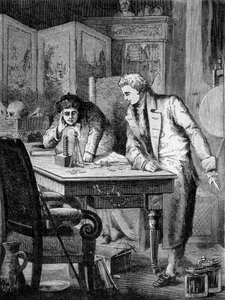 Nicholson and Carlisle decomposing water by the pile of Volta
