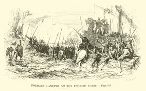 Normans landing on the English Coast by French School