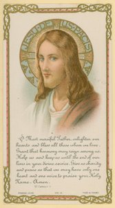 O Most merciful Father, enlighten our hearts and bless all those whom we love by French School