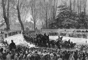 Funeral of Napoleon III at Chislehurst in 1873.