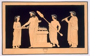 Offerings at an altar, published 1808-10