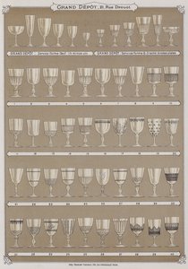 Page from the catalogue of the Grand Depot de Porcelaines, Faiences et Verreries