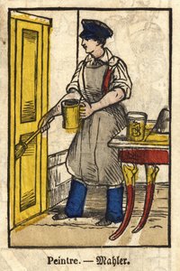 Painter; Series on trades, image of Epinal of the 19th century