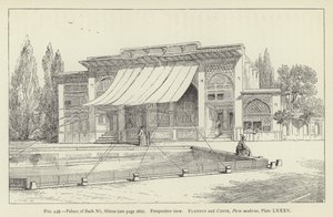 Palace of Bash No, Shiraz, Perspective View by French School