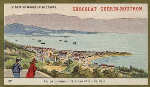 Panorama of Ajaccio and the bay by French School