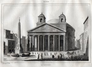 Pantheon - Rome - Engraving from 