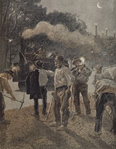 Paris, night work by French School