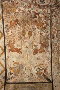 Parish Church of Mare de Déu de Solers. Interior. The Naves. Mural Paintings (detail). 16th Century (?)