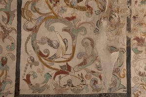 Parish Church of Our Lady of Solers. Interior. The Naves. Mural Paintings. (Detail) 16th Century (?)