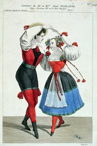 Paul Taglioni and his wife Anna Galster dancing in Gustave III by French School